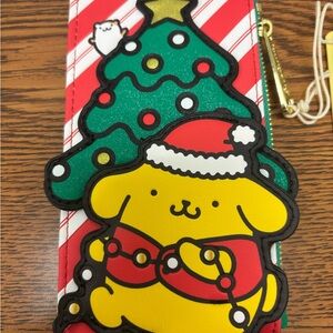 Loungefly Sanrio Exclusive Pompompurin Santa Hat Large Cardholder. NWT